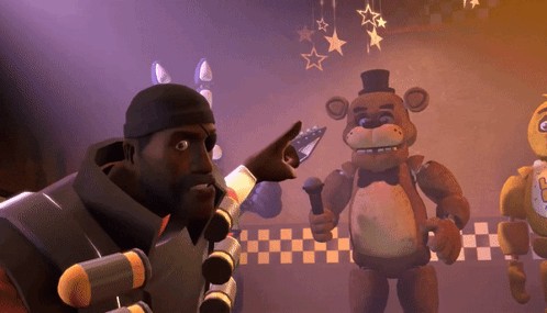 Создать мем: мишка фредди, фнаф вр, demoman tf 2