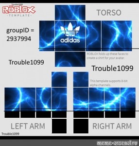 roblox blue adidas shirt