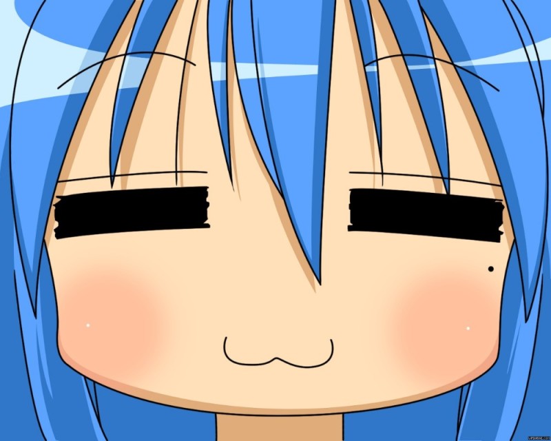 Create meme: konata Izumi, light anime, anime smiley face