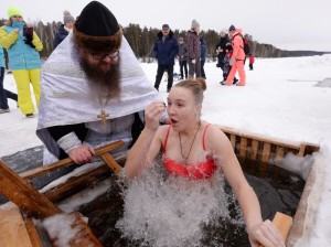 Create meme: Epiphany bathing, bathing in baptism