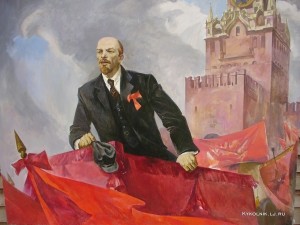 Create meme: lenin, Lenin painting, Lenin on the armored car picture