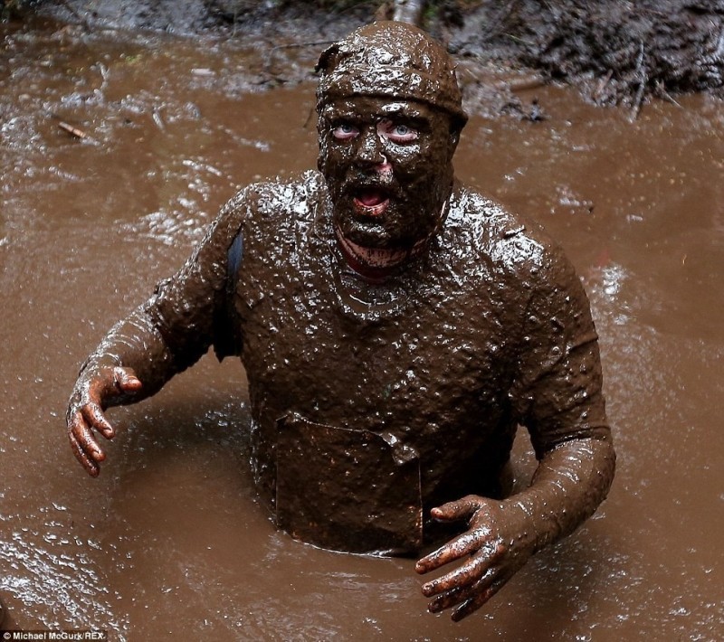 Create meme: mud bath, the negro in the mud, in the mud 