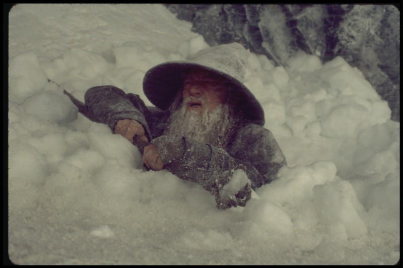 Create meme: The lord of the rings gandalf, Gandalf and Gimli in the snow, Gandalf in the snow