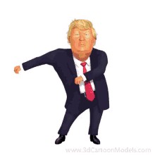 Create meme: trump impeachment, trump cartoon, Donald trump is dancing flossing