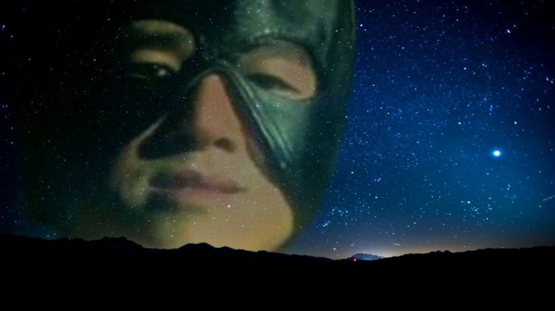 Create meme: gachi muchi background, van darkholm in a mask, hachimaki van darkholm