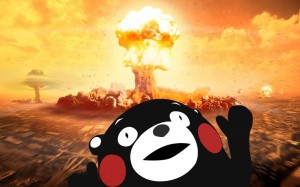 Create meme: kumamon in the name of Satan, kumamon glory, for the glory of Satan