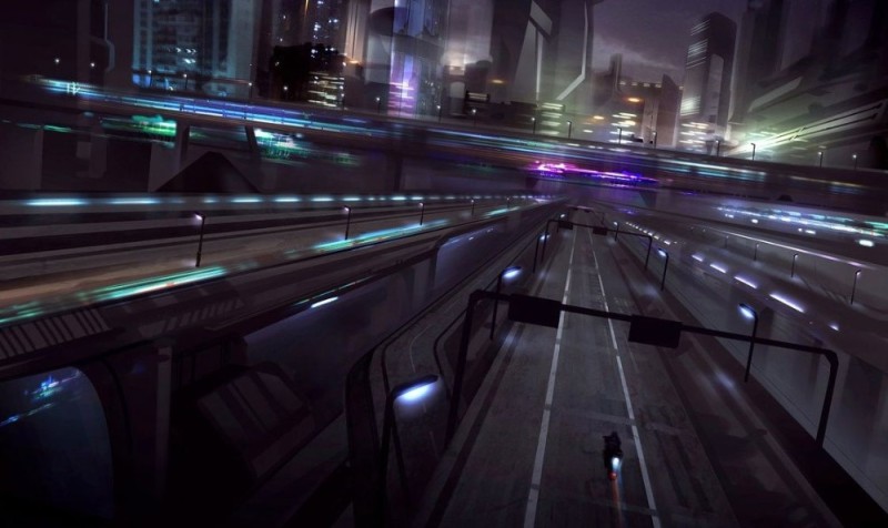 Create meme: night city cyberpunk, cyberpunk monorail, the city of the future cyberpunk