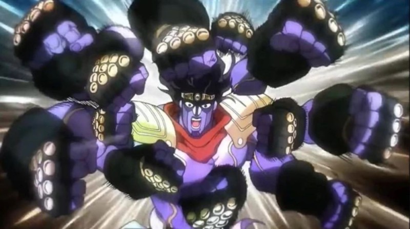 Create meme: star platinum ora ora ora, jojo star platinum ora, star platinum strike