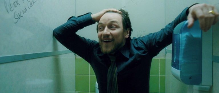 Create meme: McAvoy is in the bathroom, McEvoy the dirt, James McAvoy meme