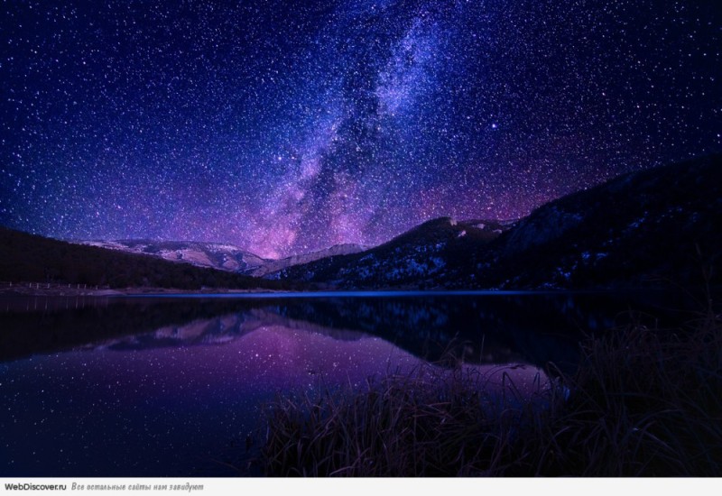 Create meme: beautiful starry sky at night, beautiful starry sky, night starry sky