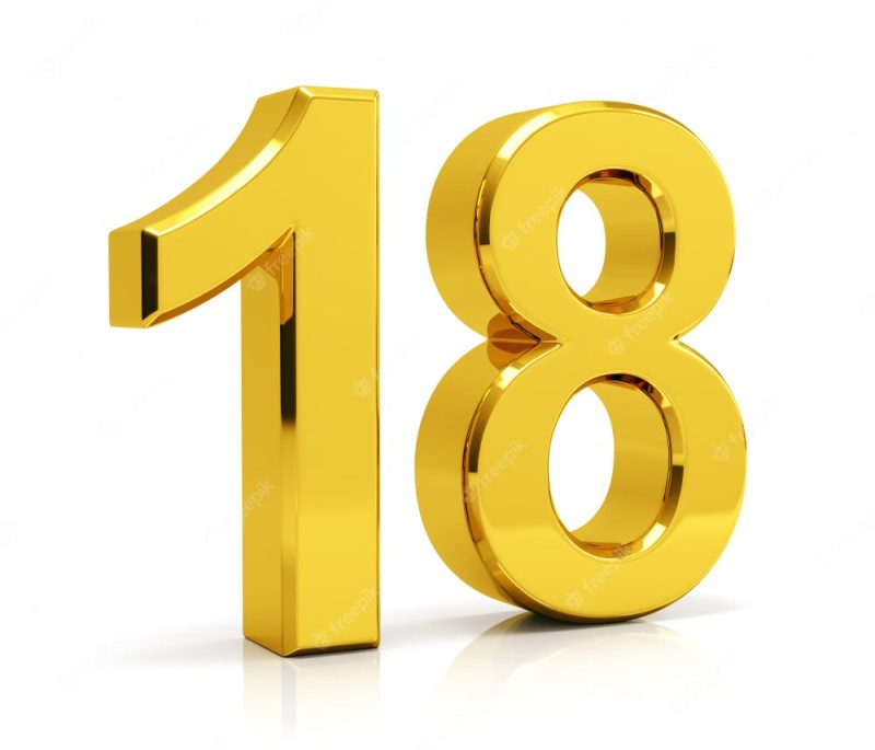 Create meme: the number 18 is gold, the number 13 is golden, 3d golden numbers