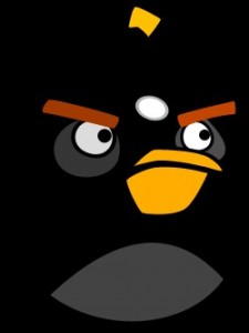 Create meme: black bird, angry birds, angry bird