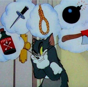 Create meme: Tom and Jerry Tom with a gun, Tom and Jerry