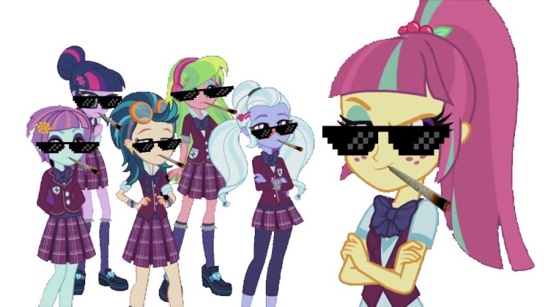 Create meme: equestria girls , sour sweet, pony girls from equestria friendship games