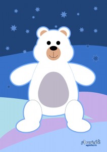 Создать мем: медвежонок умка рисунок, белый медведь, аппликация белый медведь