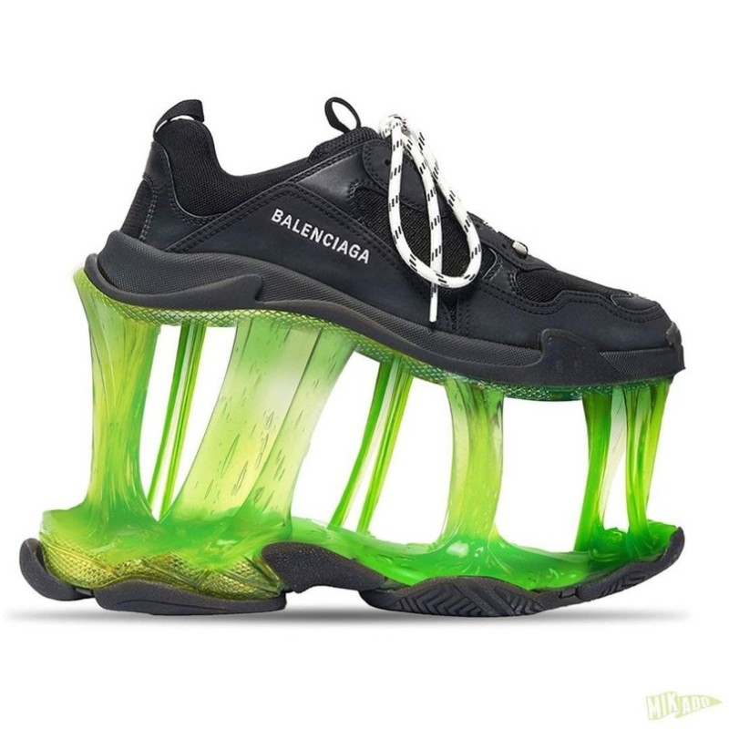 Create meme: balenciaga track 2 black green, balenciaga track black green, balenciaga x adidas