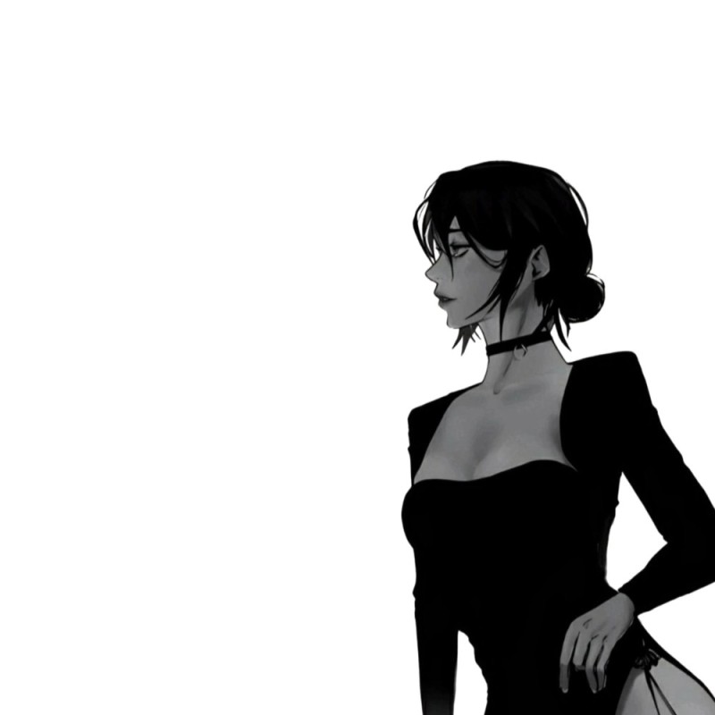 Create meme: figure , anime girl monochrome, the girl in black