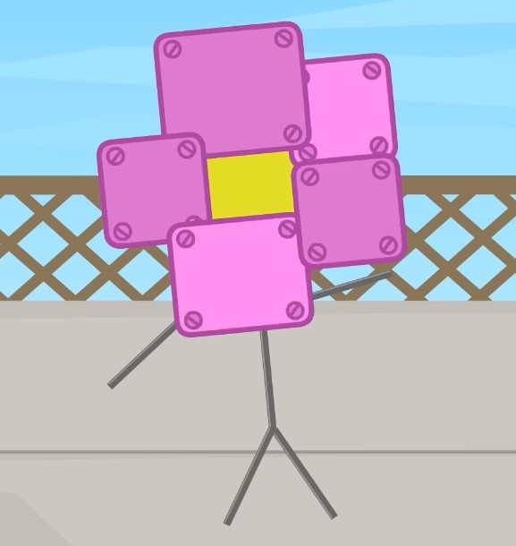 Создать мем: bfb, four bfdi робот, bfb robot flower