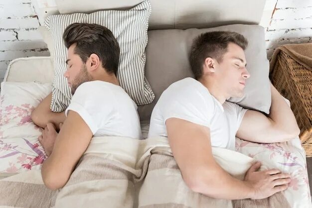 Create meme: Guys are sleeping with each other, Two men are sleeping