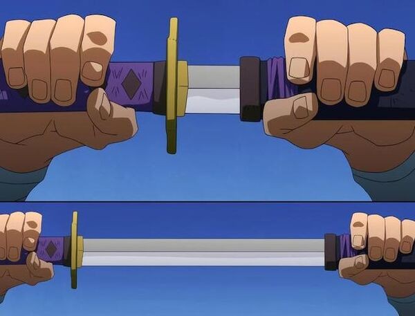 Create meme: katanas from anime, meme with a katana in a sheath, masters of the sword online