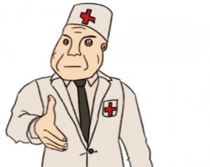 Create meme: Durka meme medic template, the doctor and Durkee, meme nurse