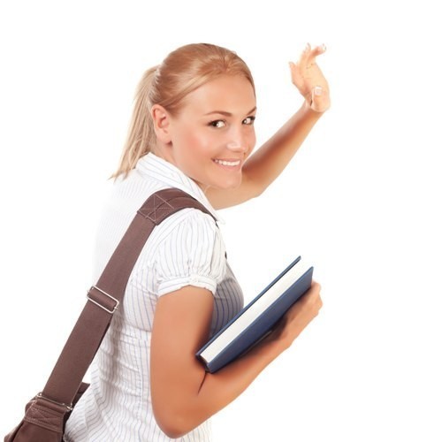 Create meme: student on a white background, very difficult good-bye , student girl