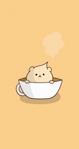 Создать мем: котик в кружке для срисовки, каваи котики и кофе, милый рисунок