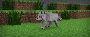 Create meme: Minecraft, a dog in minecraft, the wolf in minecraft