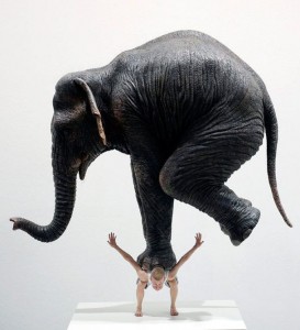 Create meme: sculpture, a huge elephant, an elephant