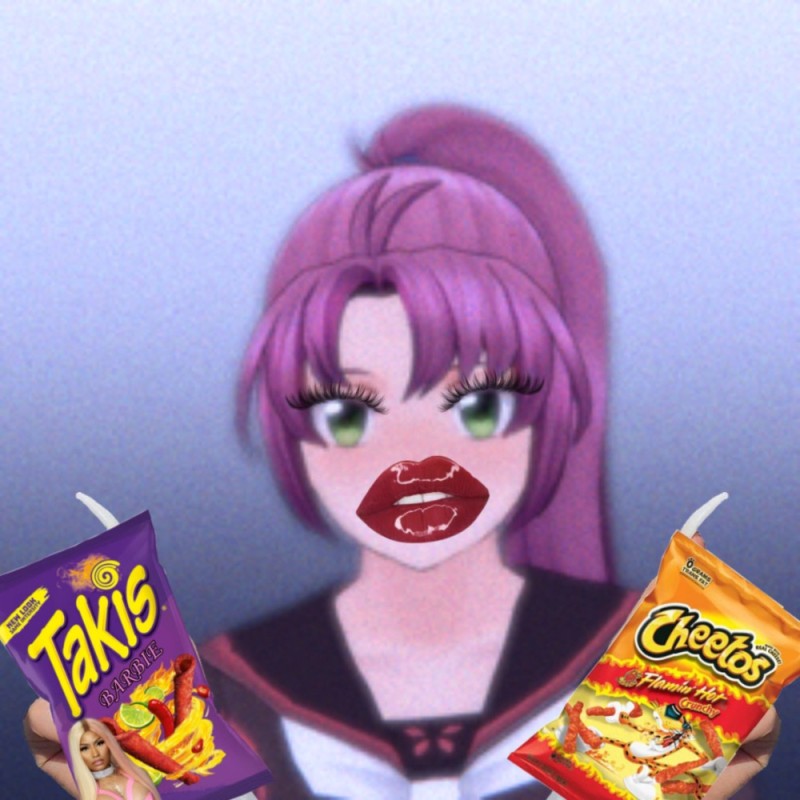 Create meme: anime funny, lace chips 150 g, yandere simulator