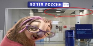 Создать мем: отделение почты россии, почта россии приколы, почта россии ленивец из зверополиса