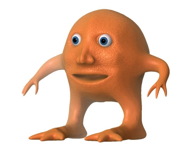 Create meme: the orange meme, The orange head meme, red eyed meme