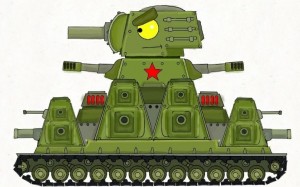 Create meme: cartoons about tanks kV 44