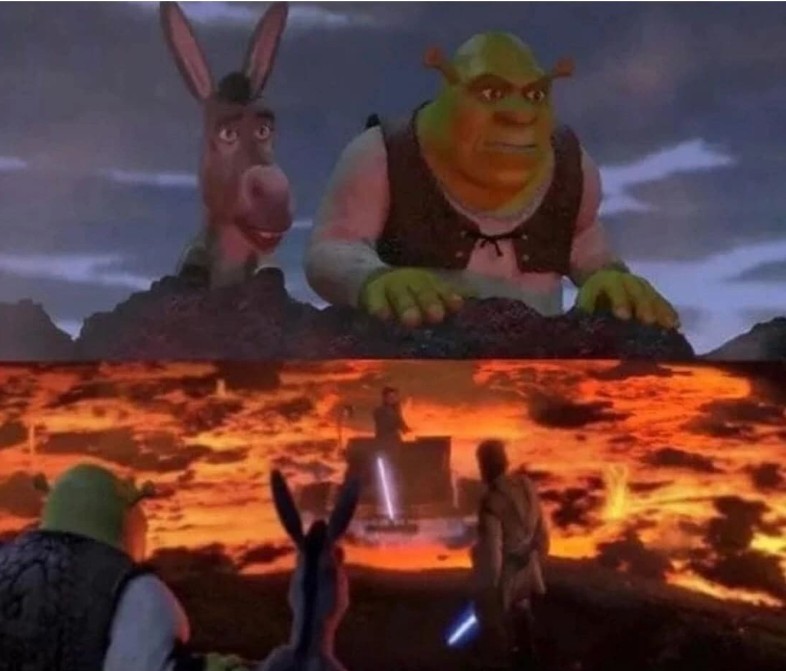 Create meme: Shrek the first part, meme donkey shrek, Shrek cartoon 2001