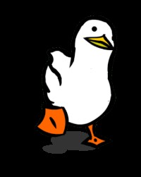 Create meme: goose on a black background, duck , duck