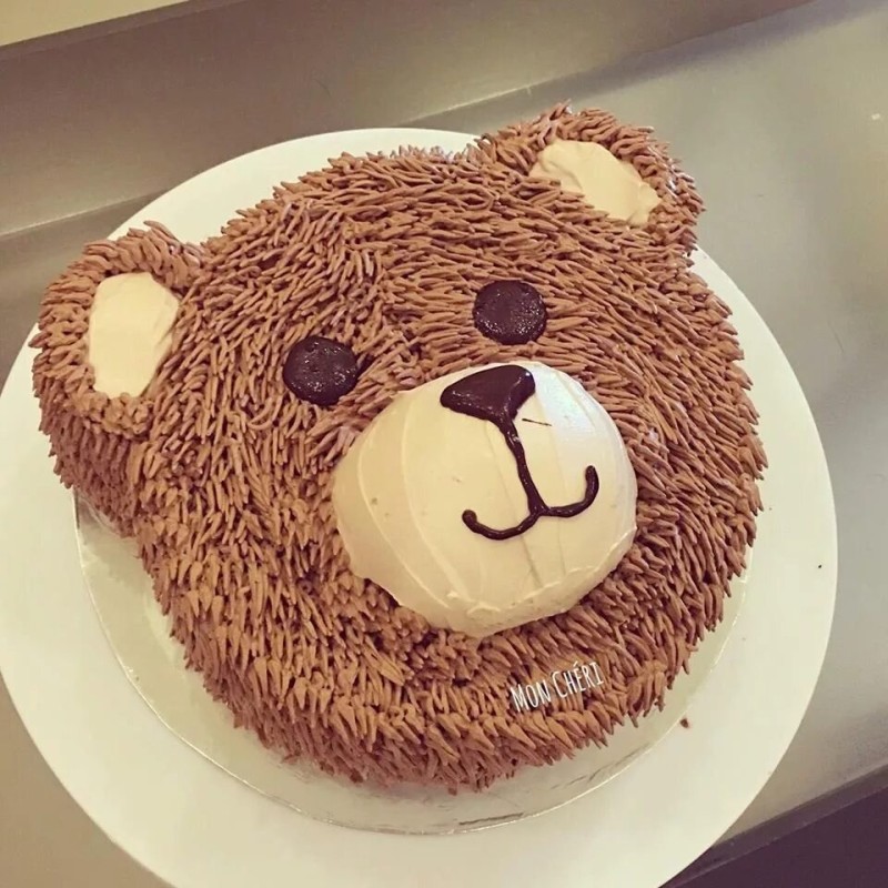 Create meme: bear cake, bear's head cake, cake in the shape of a bear