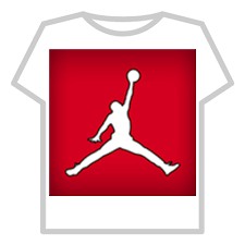 Create meme: Michael Jordan brand, jordan logo, roblox t-shirt red