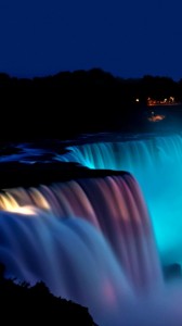 Create meme: beautiful waterfalls, Niagara falls is lit, waterfall