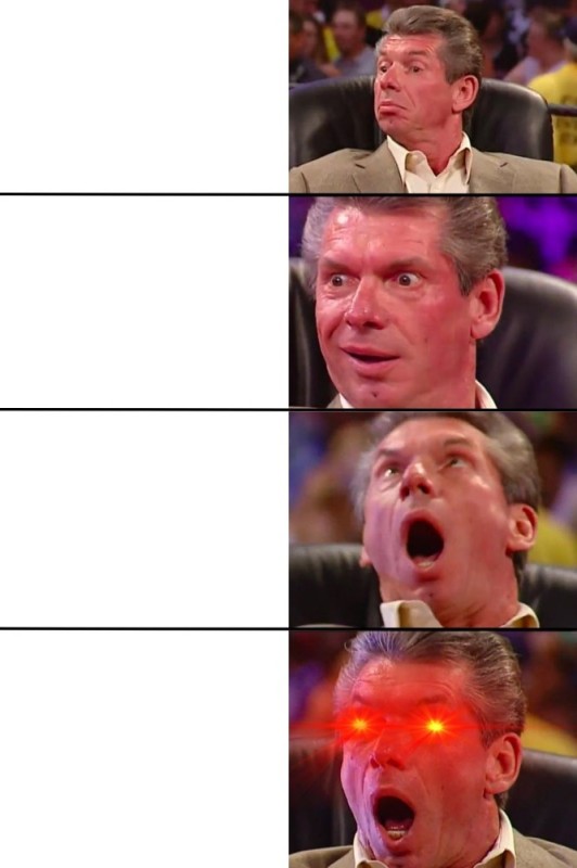 Создать мем: винс макмахон, vince mcmahon meme, винс макмэн удивление