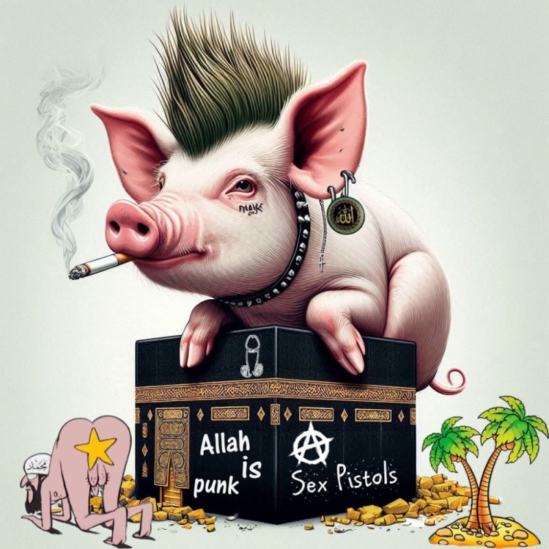 Create meme: pigs, pig punk, pig with a cigar