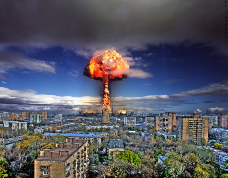 Create meme: nuclear explosion, nuclear explosion Chernobyl, the explosion of the atomic 