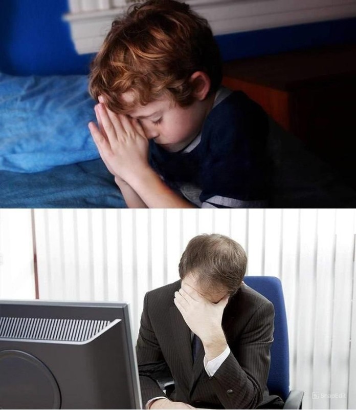 Create meme: people, Sad businessman, The praying boy