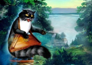 Create meme: Baba Yaga, cats, eshkin cat