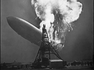 Create meme: the crash of the airship Hindenburg