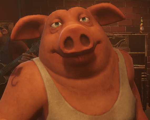 Create meme: 3 shrek piglets, Three little pigs from Shrek, The Butcher Mr. Meat game