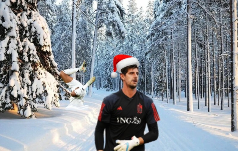 Create meme: thibaut courtois, Winter forest, winter forest