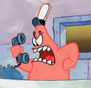 Create meme: no this is patrick, Patrick at the Krusty Krab