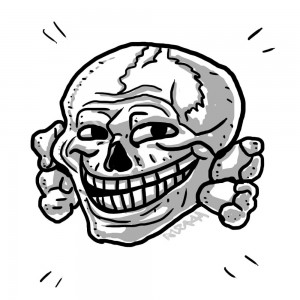 Create meme: sticker skull