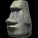 Create meme: profile, moai, Portrait