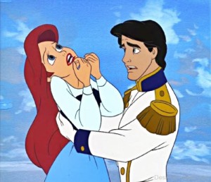 Создать мем: диснеевские принцессы, prince, ariel and eric